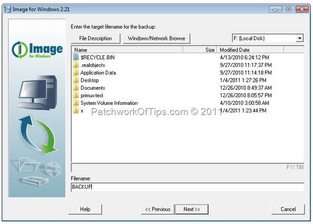 How To Backup A Computer With Image For Windows