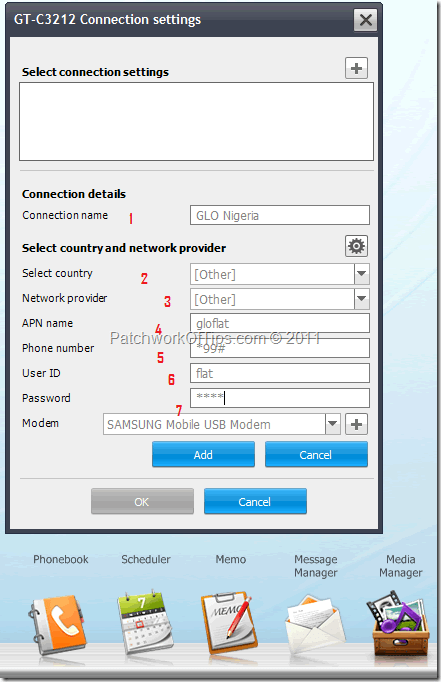 How to setup internet configuration in samsung pc studio