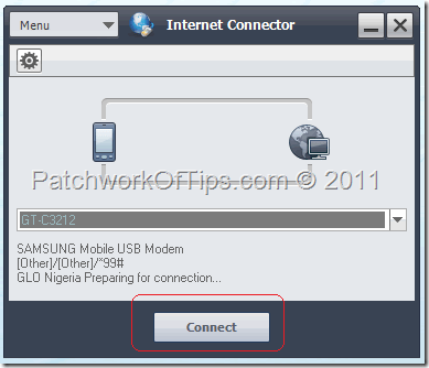How to connect to the internet with samsung pc studio and mobile phone