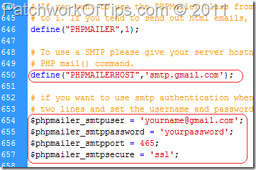 Configure PHPMailer SMTP Settings