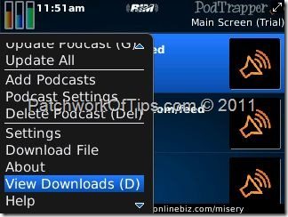 How To Download Large Files With PodTrapper For BlackBerry