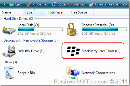 BlackBerry Mass Storage Device