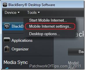 Configure BlackBerry Mobile Internet Settings