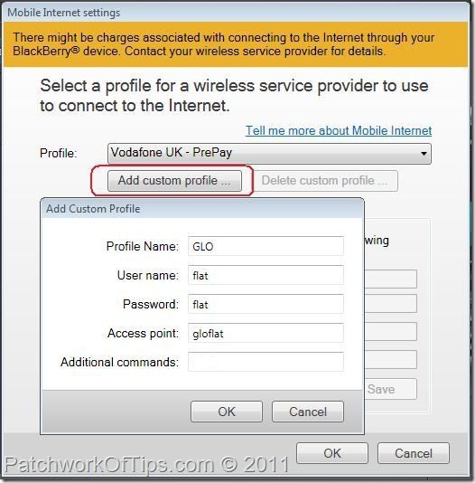 Fill In Your Network Provider's Internet Settings