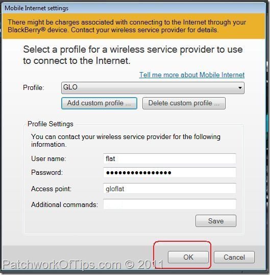 Save Your Network Provider's Internet Settings