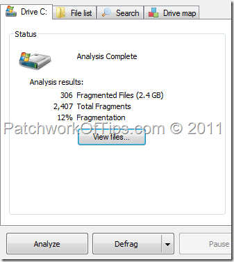 Analyze Hard Drive For Fragmention That Makes PC Slow