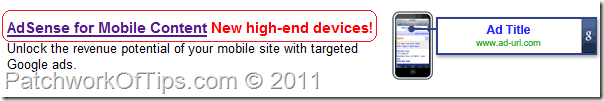 Adsense for Mobile Content