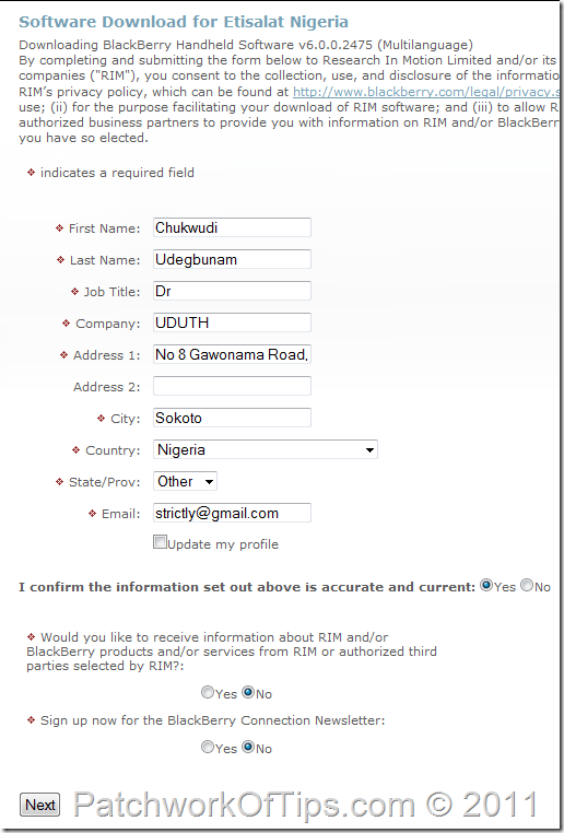 RIM BlackBerry Downloads Agreement