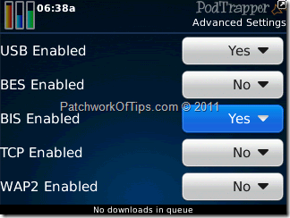 PodTrapper BlackBerry Podcast Download Manager