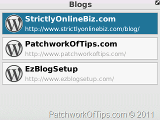 WordPress For BlackBerry