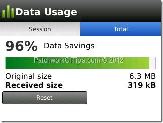 Opera Mini 7 Data Usage Meter