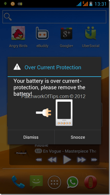 Android ICS - Over Current Protection Error