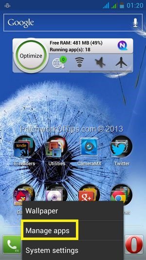 Manage Android Apps