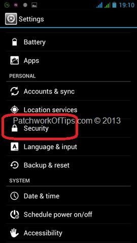 Android Device Settngs