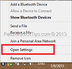 Set PC Bluetooth Adapter Settings