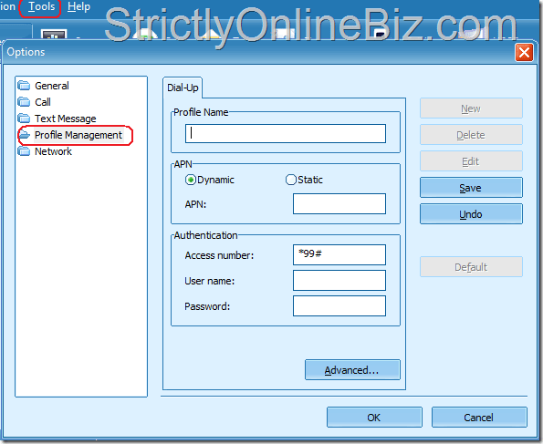 Input Network Settings For Internet In Huawei Dashboard