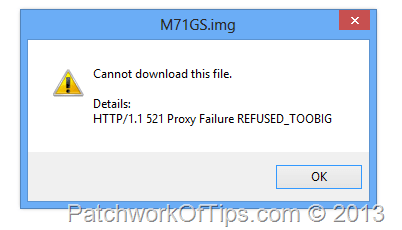 Can't download large files