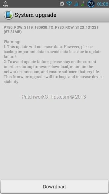 Download Lenovo P780 Update January 2014
