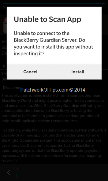 BlackBerry Guardian Scanner