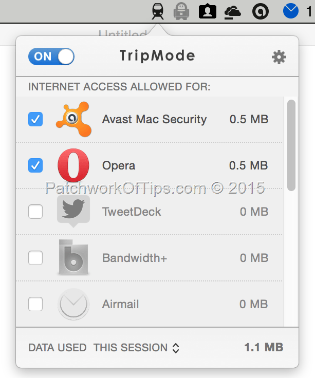 Breakdown of Data Usage Per App On Mac OS