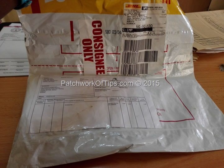 DHL For Consignee Only Package