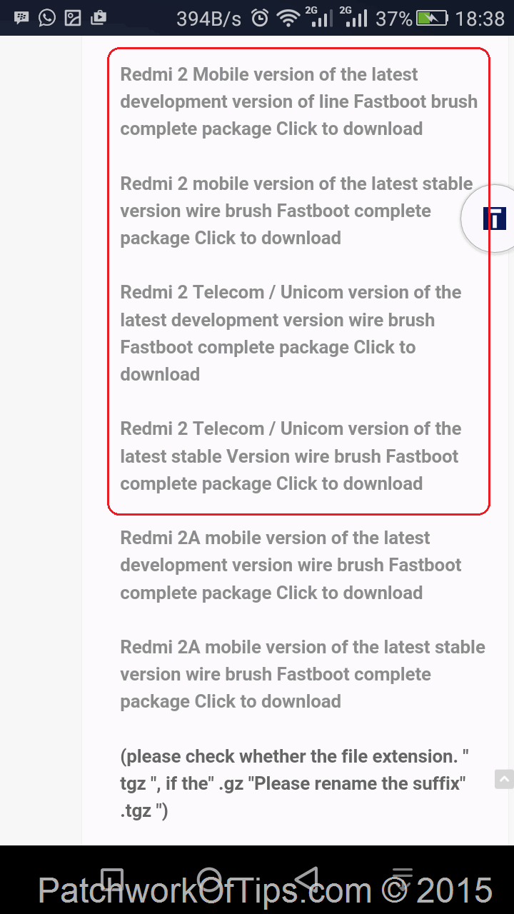 Download Xiaomi Redmi 2 HM2014811, HM2014812, HM2014813 Fastboot Stock ROMs
