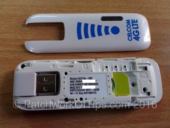 HUAWEI E8278s-602 USB WiFi Dongle Password