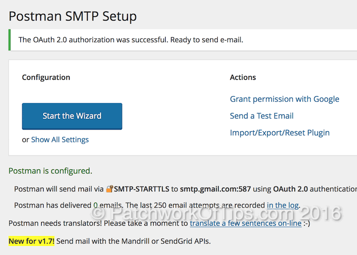 Postman SMTP Setup Final