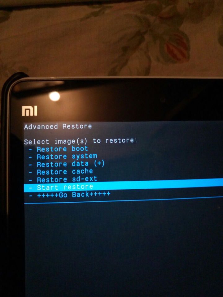 Restore Data To MiPad Via CWM