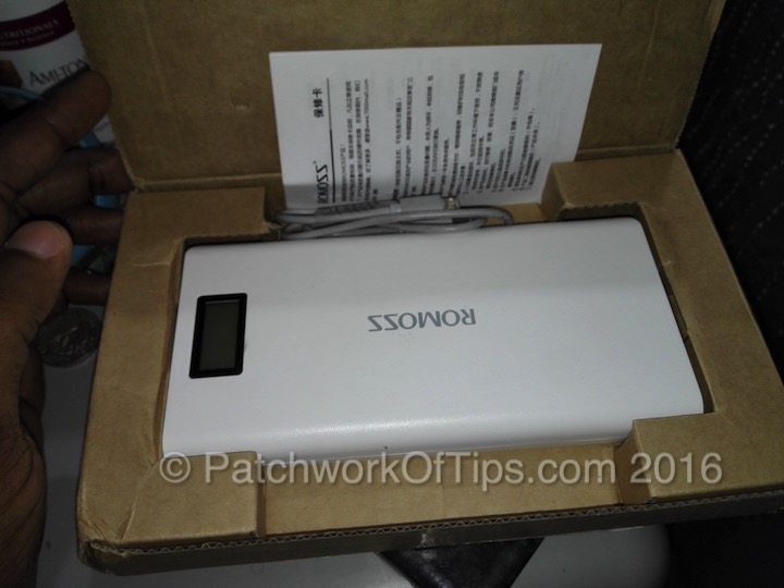 Romoss Sense 6 Plus Open Package