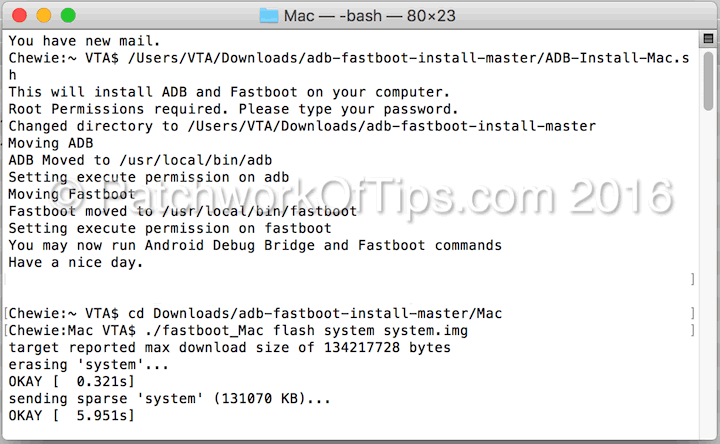 Xiaomi Redmi Note 2 Flashing In Fastboot Mode On Mac OS X