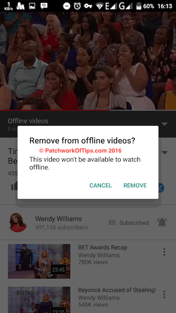 Delete Offline YouTube Videos 2