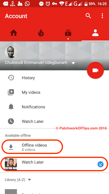 View List of YouTube Offline Videos 1