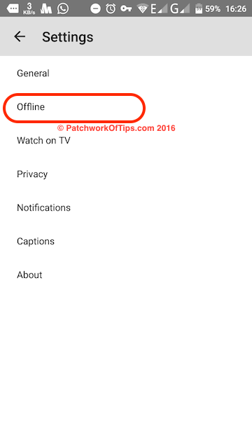 YouTube Offline Settings 2