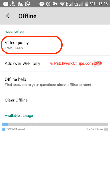 YouTube Offline Settings 3