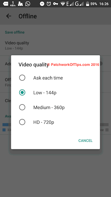 YouTube Offline Settings 4