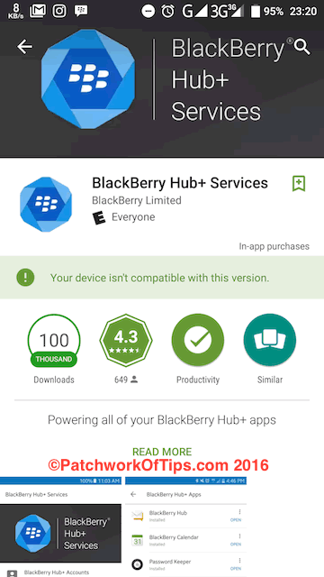 BlackBerry Hub+ Services Not Compatible With Android MarshMallow