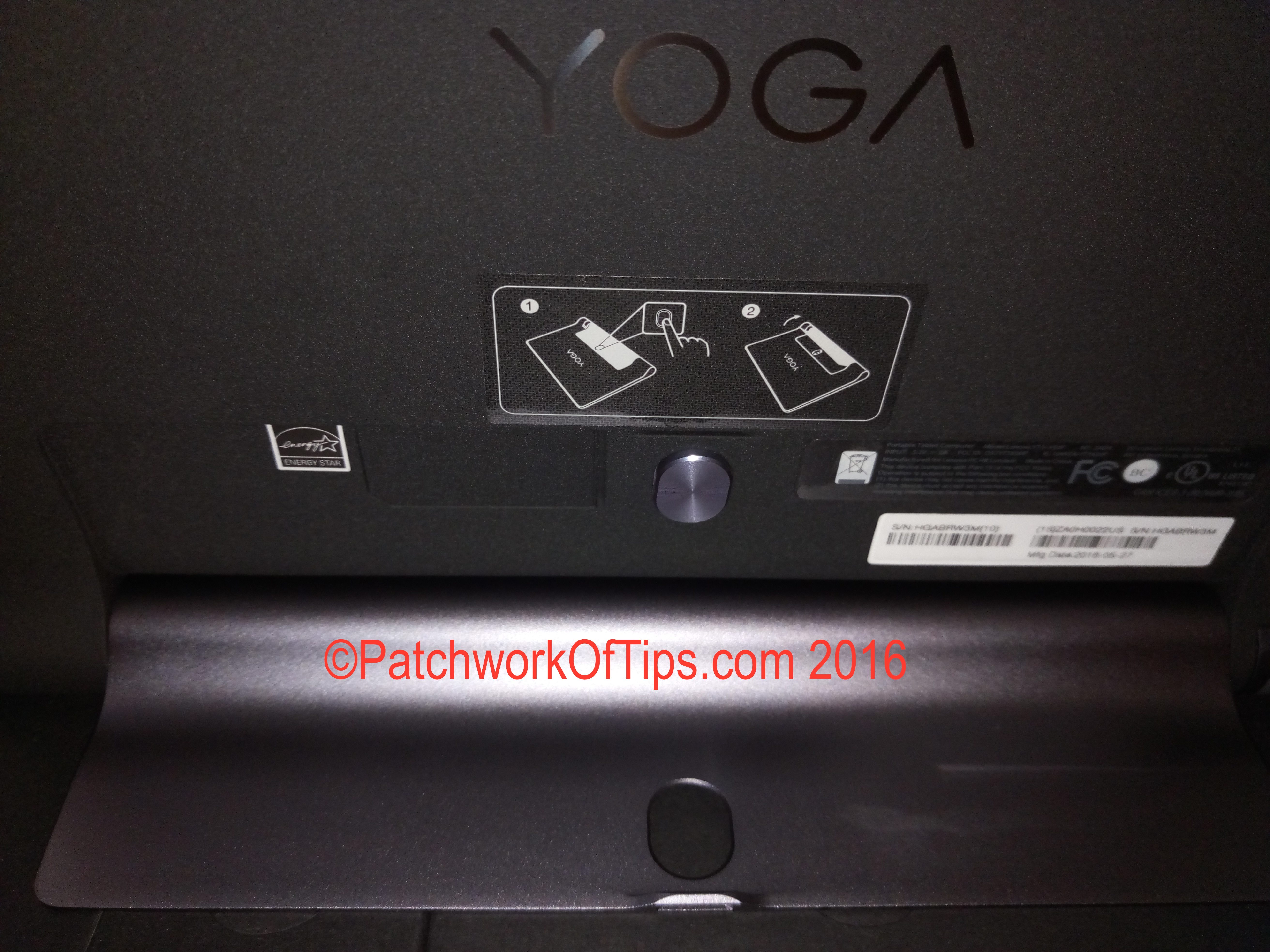Lenovo Yoga Tab 3 10 Back