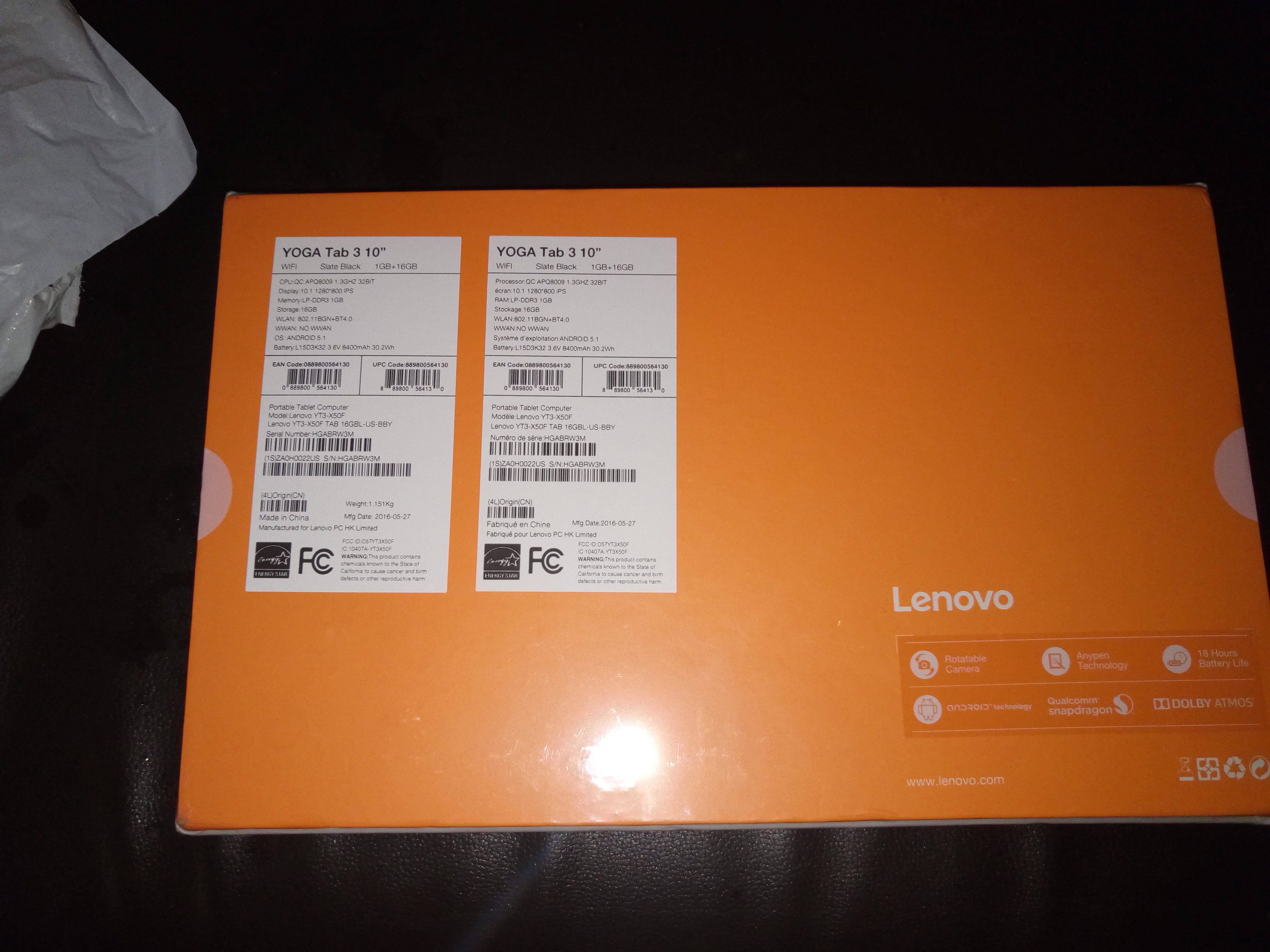 Lenovo Yoga Tab 3 10 Boxed 2