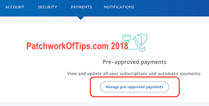 Paypal Manage Pre-approved Payments