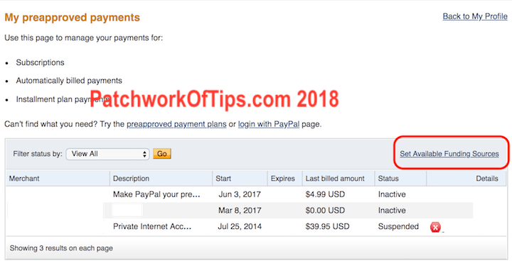 Paypal Set Available Funding Sources