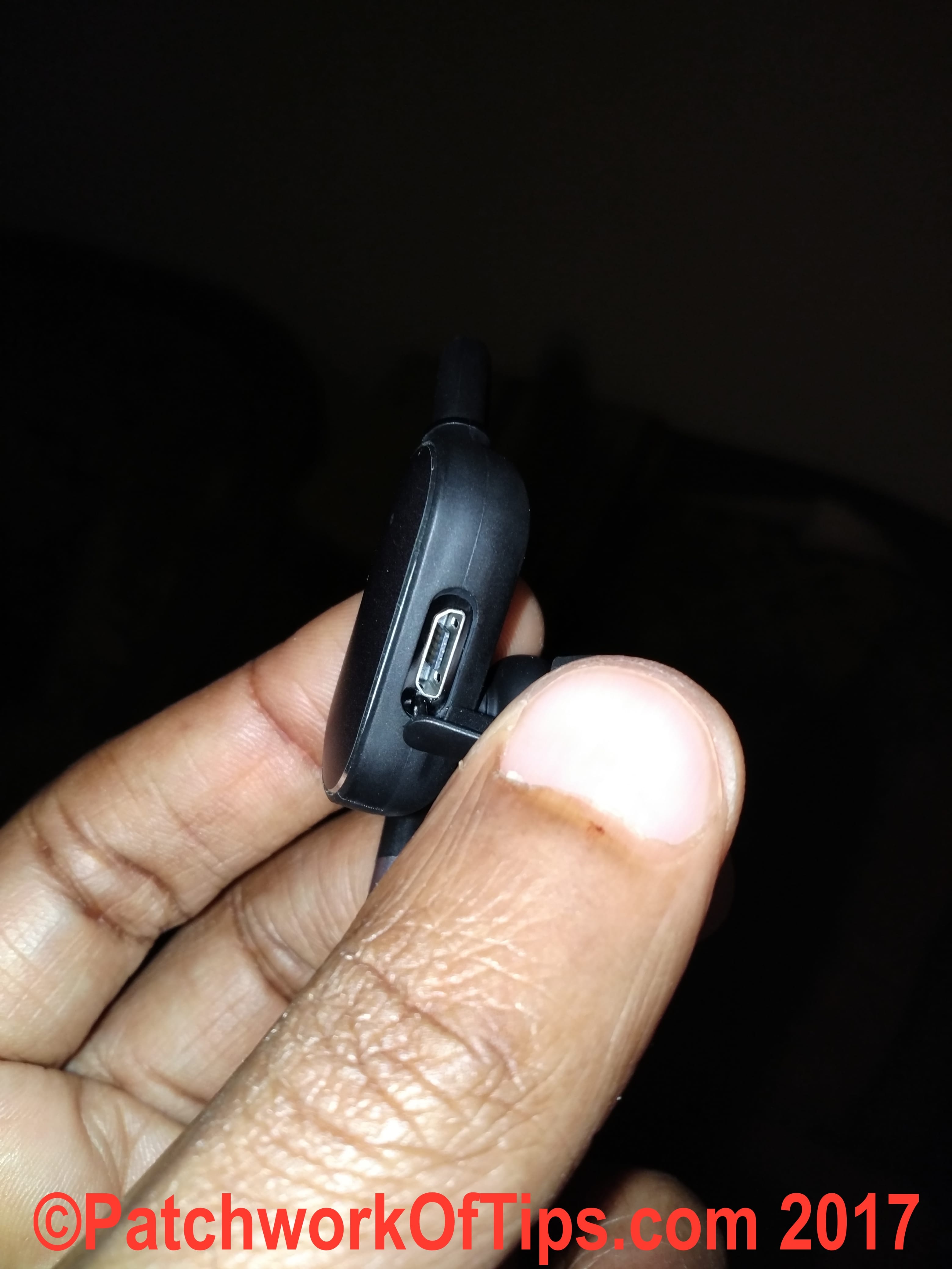 Xiaomi Mi Sports Bluetooth Headset USB Charging Port