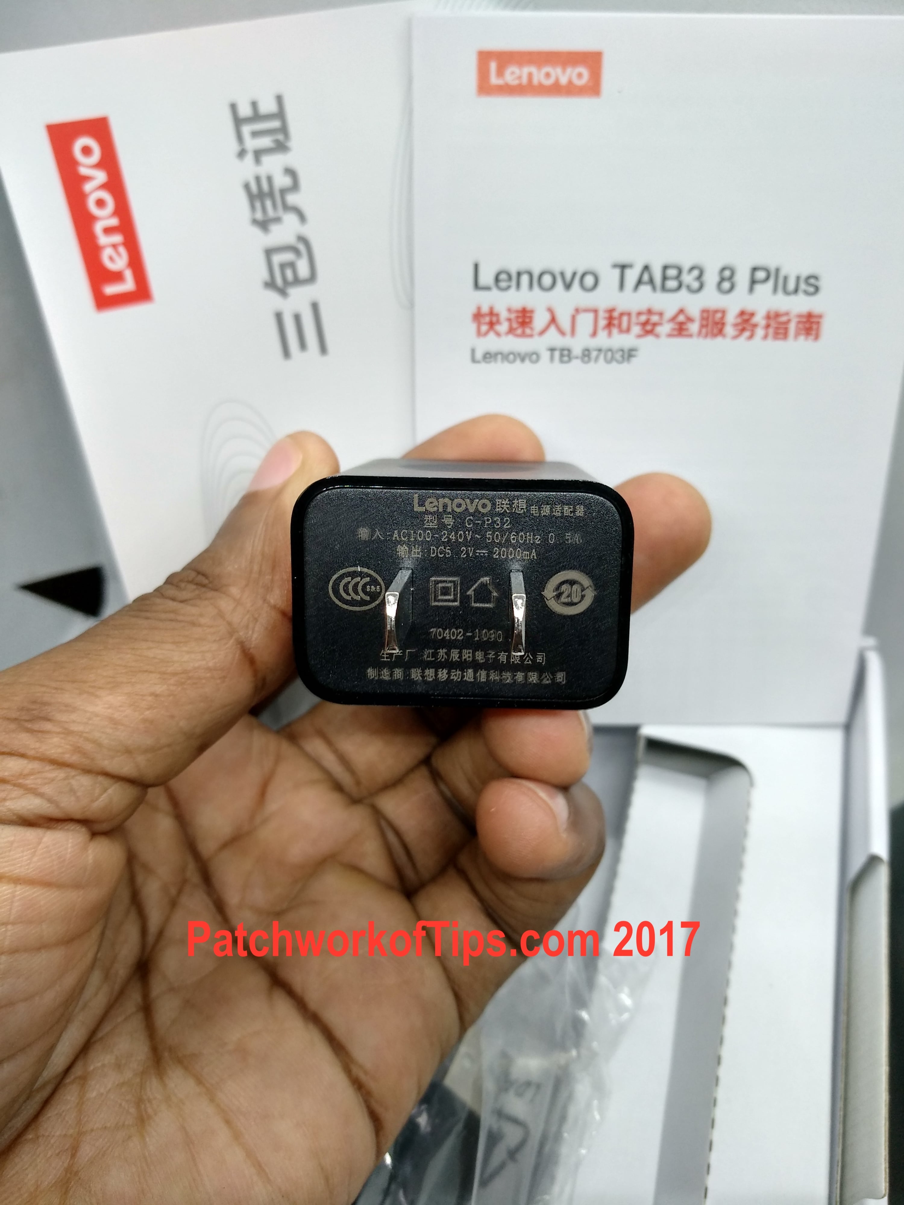 Lenovo TAB3 8 Plus 5V:2A Wall Adapter