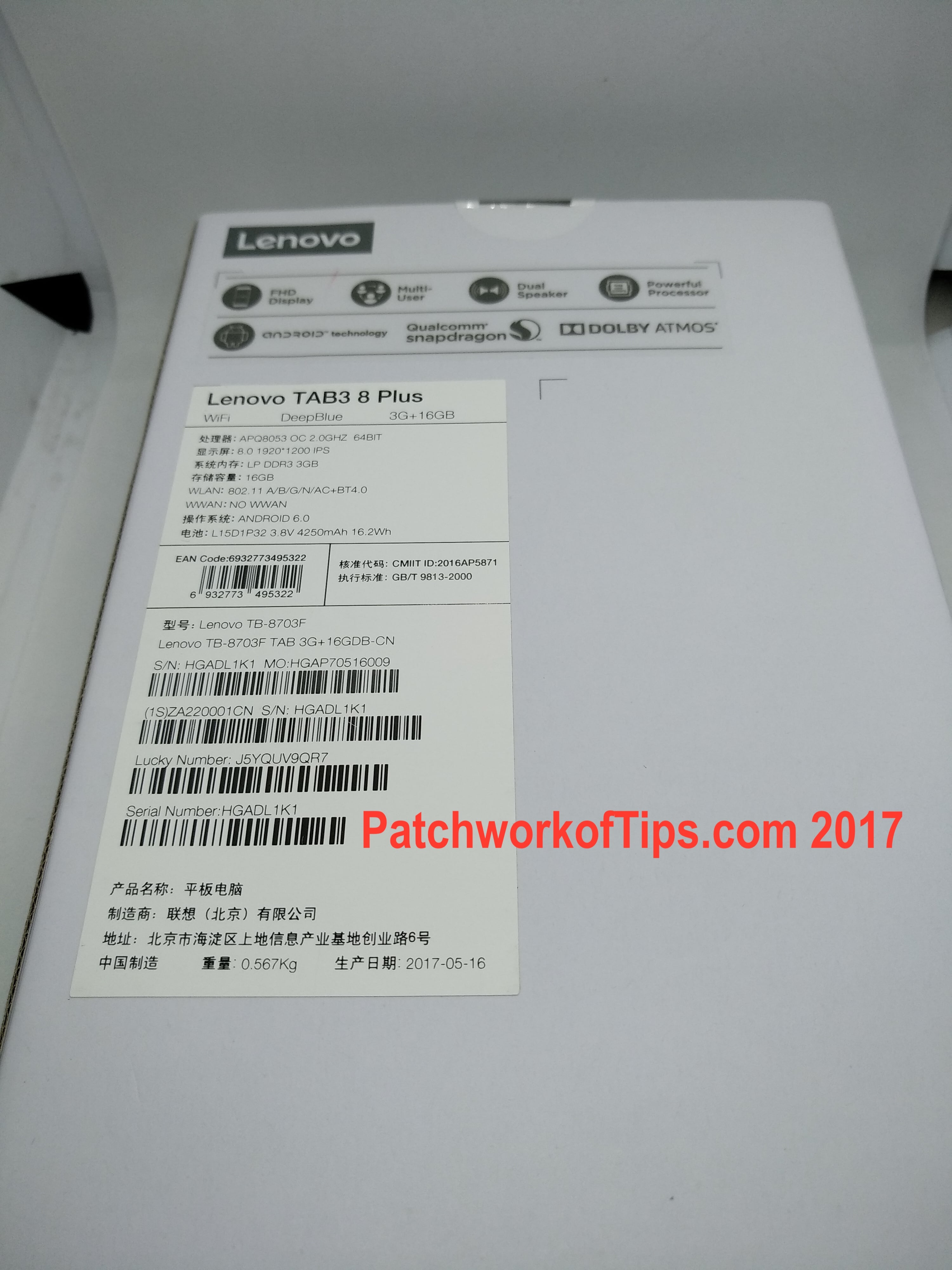 Lenovo TAB3 8 Plus Boxed 2