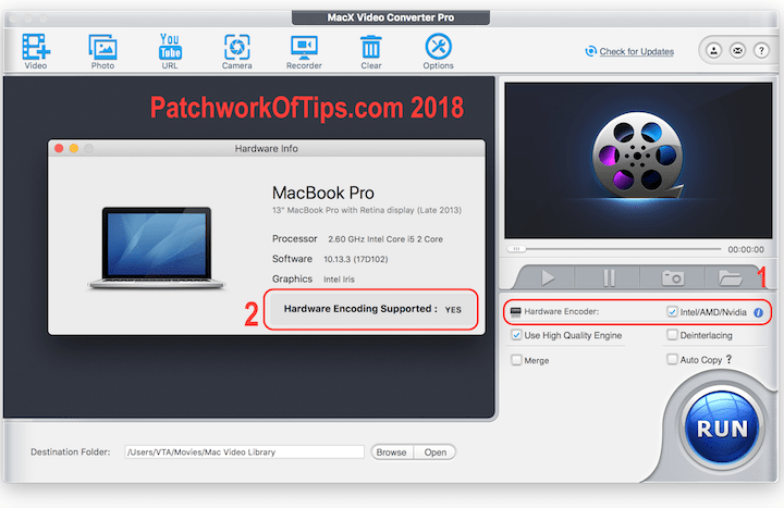 MacX Video Converter Pro Hardware Encoding Compatibility