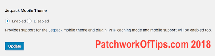 WP Super Cache Jetpack Mobile Theme Plugin