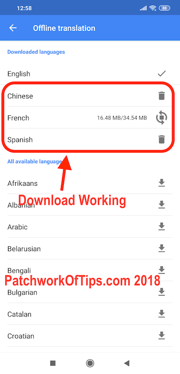 Google Translate Offline Translation Download Working