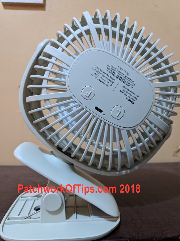 BaseUS ZW-2816 Desktop USB Fan Back