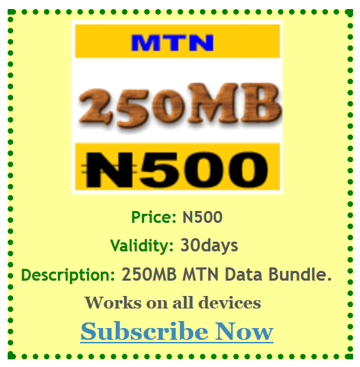 Cheapest MTN Nigeria Data Plan Offer