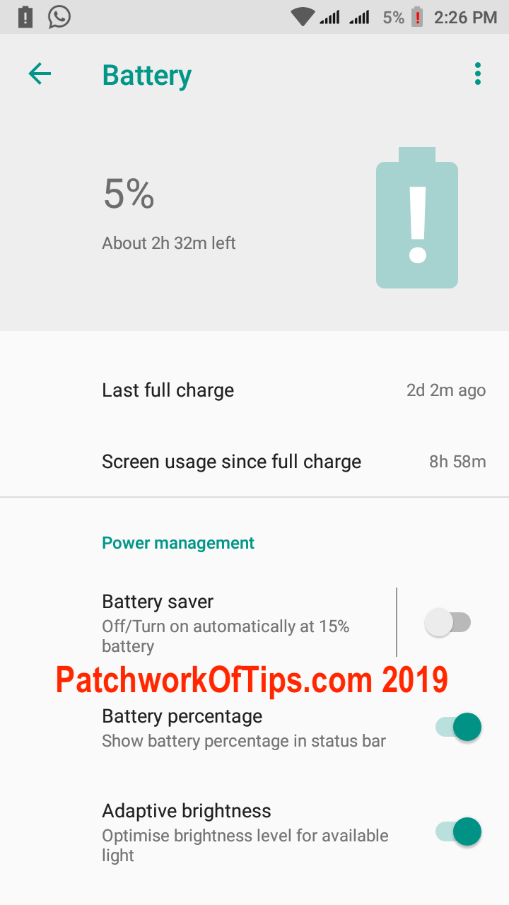 Xiaomi Redmi Go Screenshots Daily Battery Life